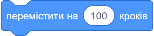 перемістити на 100 кроків